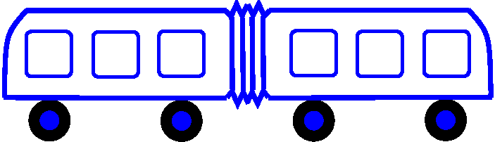 simetričen avtobus (iz slike se ne vidi kje je nos in kje zadek, pa se vseeno da ugotoviti prav to)